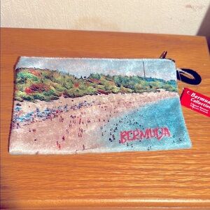 ❤️3 for $15❤️ Bermuda pink sand Beach Scene Pouch